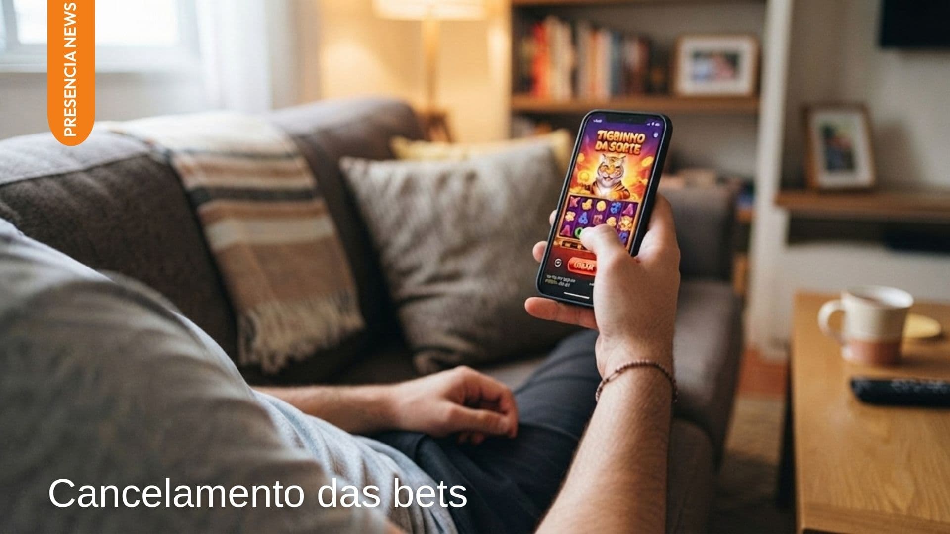 Tela de smartphone mostrando um aplicativo de apostas bloqueado ao lado de um gráfico em queda, representando o fim das bets no Brasil e o impacto nas fontes de renda que dependiam delas